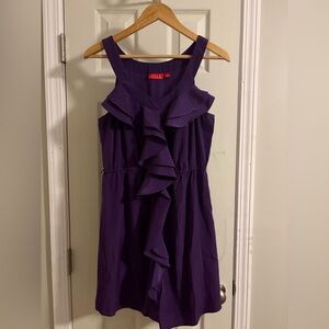 Elle Deep Purple ruffle dress